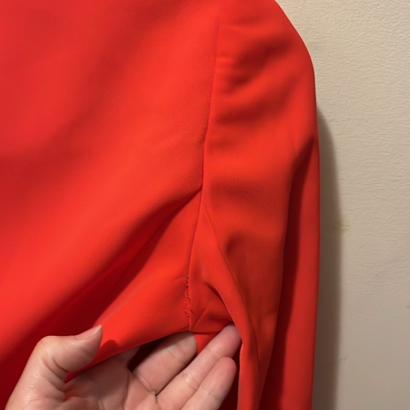 Kittenish lined red blazer cuff contrast XS - Picture 6 of 6